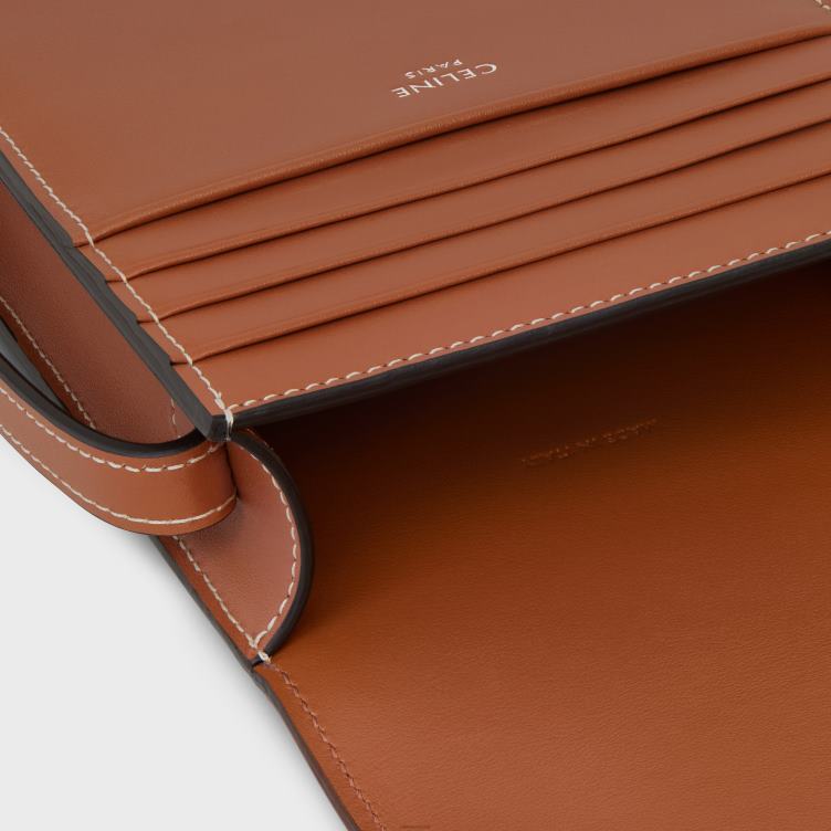 CELINE bruinen verticale mouw van triomphe canvas en kalfsleer 4TLH82145