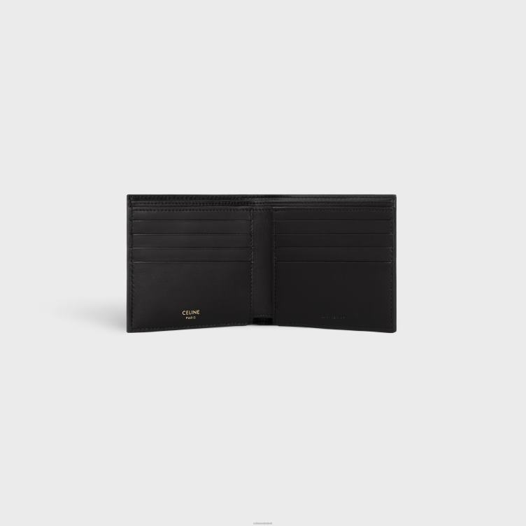 CELINE zwart Tweevoudige portemonnee van triomphe-canvas 4TLH82134