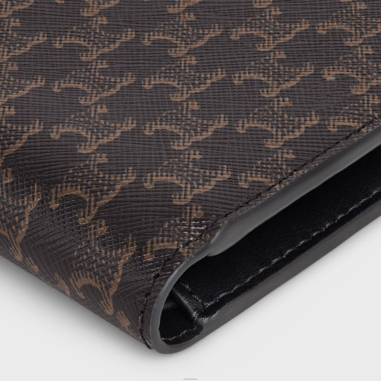 CELINE zwart Tweevoudige portemonnee van triomphe-canvas 4TLH82134