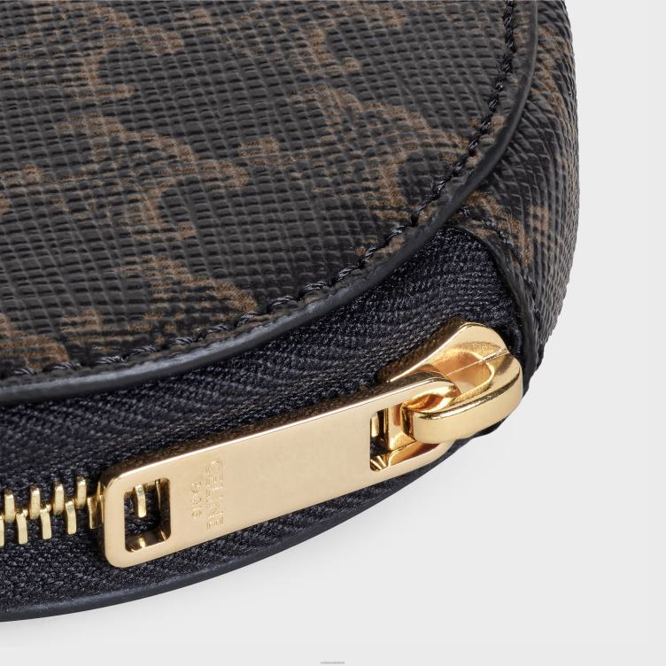 CELINE zwart portemonnee van triomphe-canvas 4TLH82146