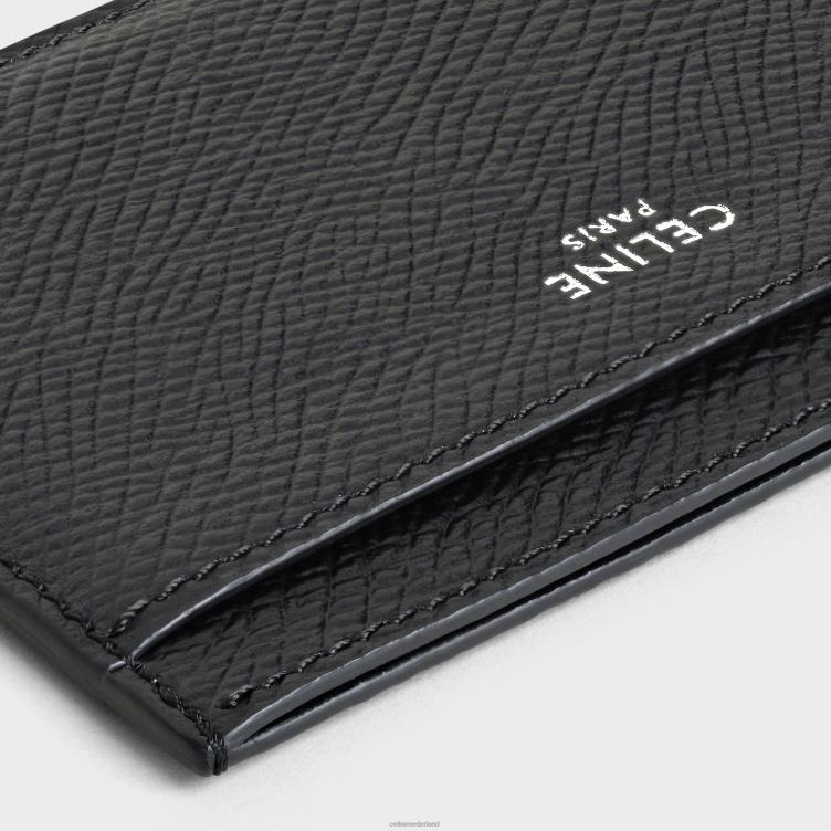 CELINE zwart kaarthouder van generfd kalfsleer 4TLH82148