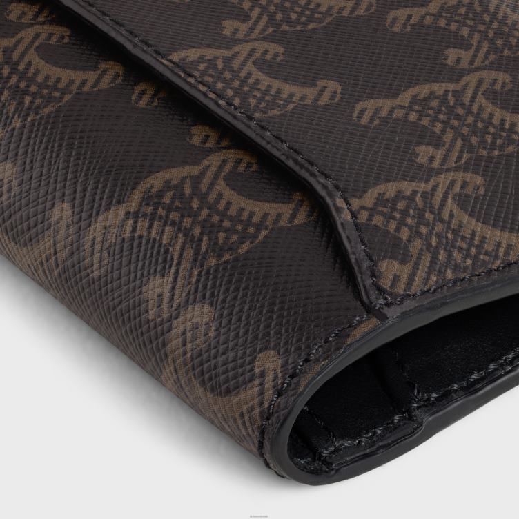 CELINE zwart verticale kaarthouder in triomphe canvas 4TLH82117