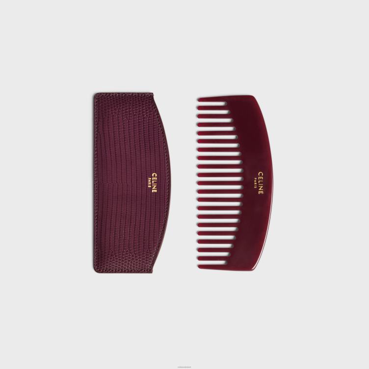 CELINE acai gebogen haarkam in hagedis 4TLH81608