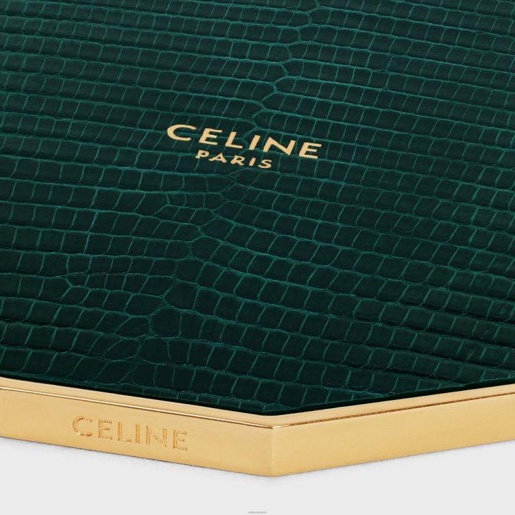 CELINE amazone Kaarsdeksel in staal en hagedis 4TLH81552