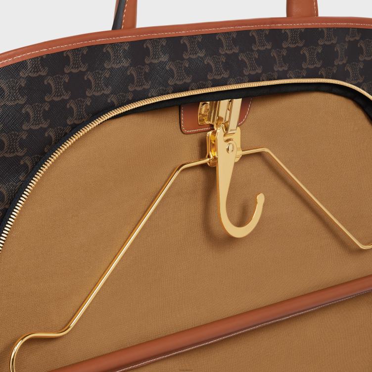 CELINE bruinen Kledingtas van triomphe canvas en kalfsleer 4TLH81630