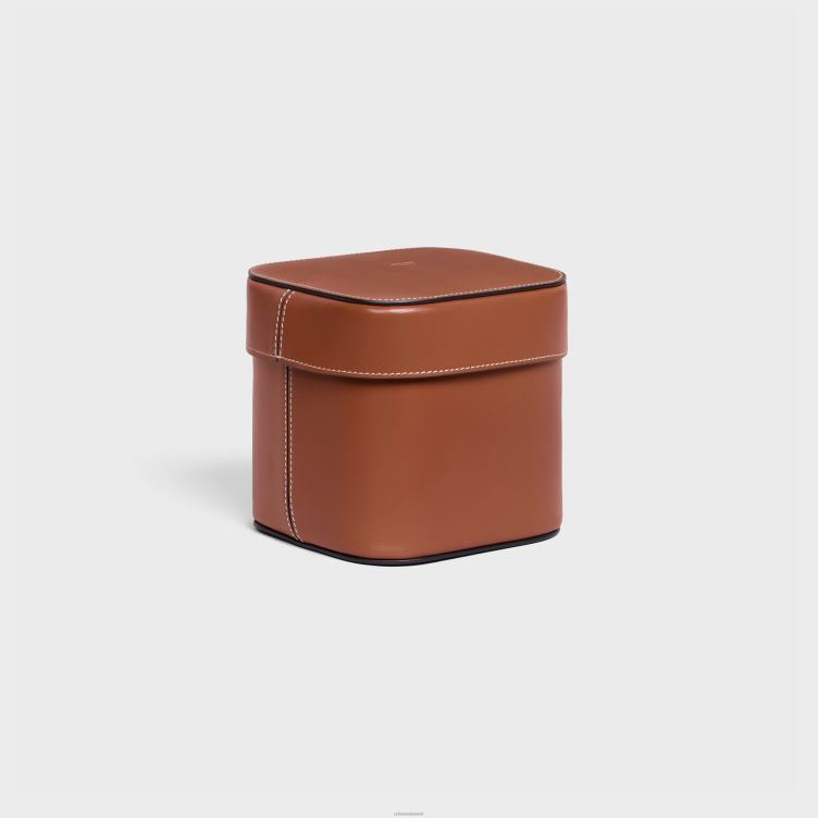 CELINE bruinen Middelgrote box van glanzend kalfsleer 4TLH81533