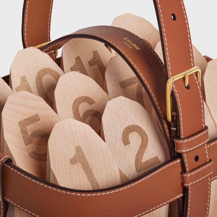 CELINE bruinen afwerking kielen in triomphe canvas en kalfsleer 4TLH81686