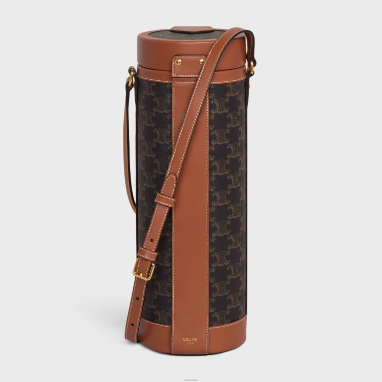 CELINE bruinen champagnekoffer van triomphe canvas en kalfsleer 4TLH81658