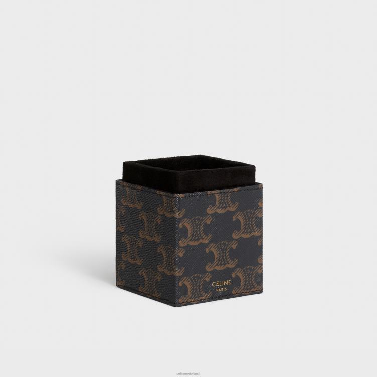 CELINE bruinen doos 1 parfum 100 ml in triomphe canvas en kalfsleer 4TLH81558
