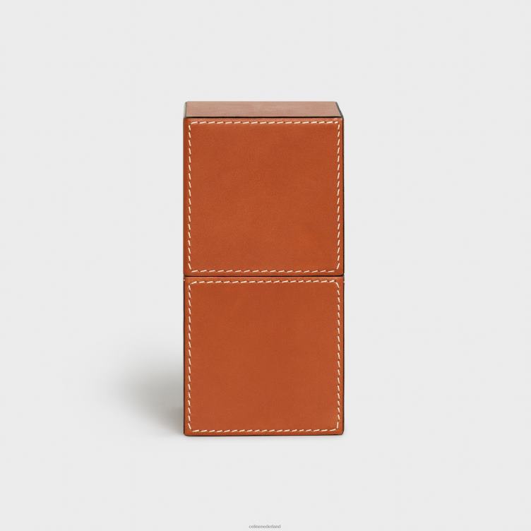 CELINE bruinen doos 1 parfum 3,4 fl.oz van natuurlijk kalfsleer 4TLH81463