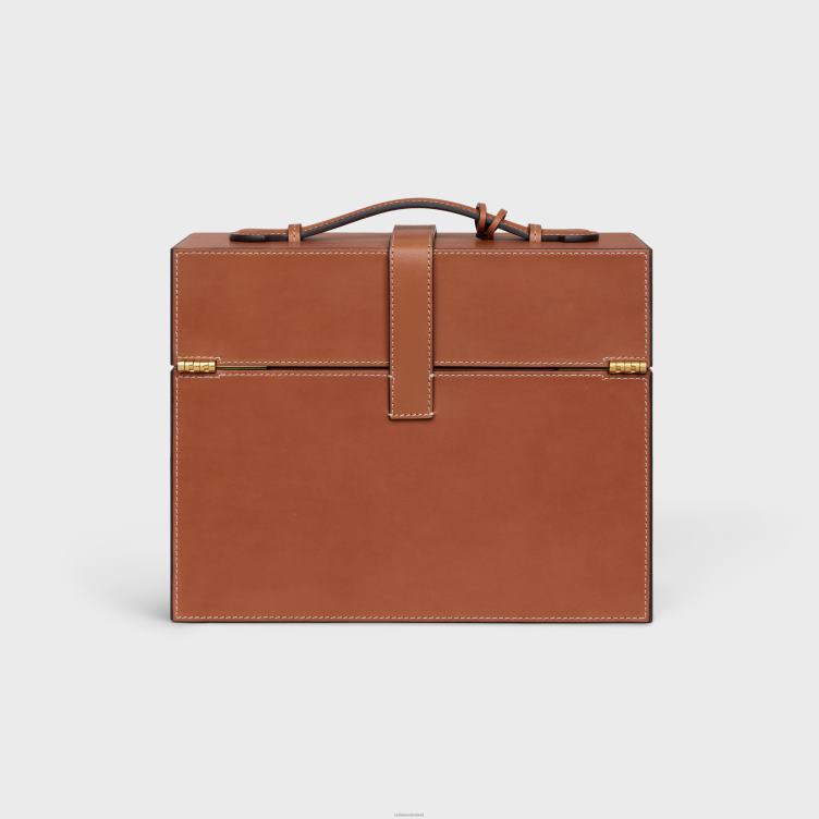 CELINE bruinen doos 3 parfums 6,8 fl.oz in natuurlijk kalfsleer 4TLH81471