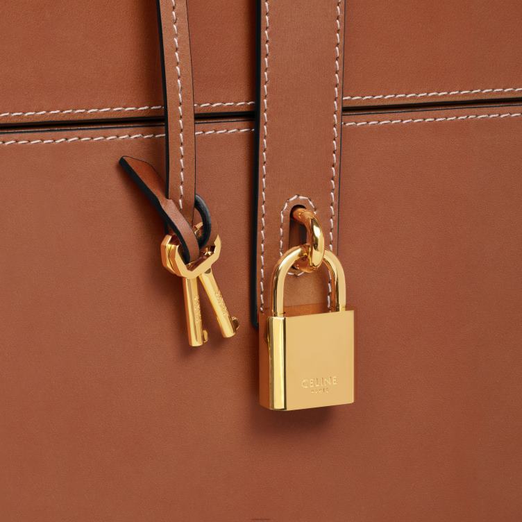 CELINE bruinen doos 3 parfums 6,8 fl.oz in natuurlijk kalfsleer 4TLH81471