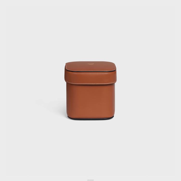 CELINE bruinen klein doosje van glanzend kalfsleer 4TLH81534