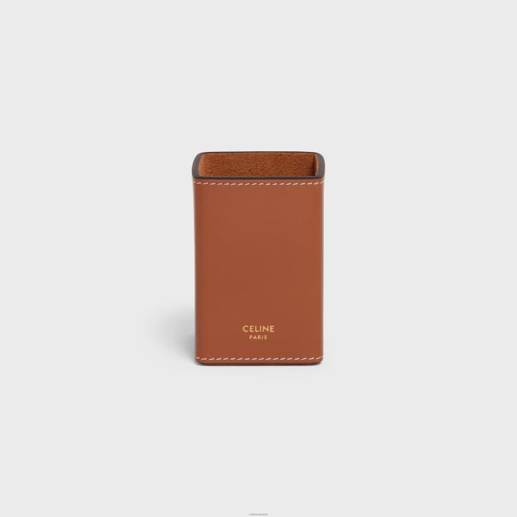 CELINE bruinen parfumhouder 3,4 fl.oz in kalfsvlees 4TLH81461