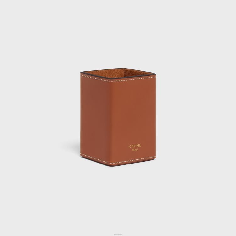 CELINE bruinen parfumhouder 3,4 fl.oz in kalfsvlees 4TLH81461