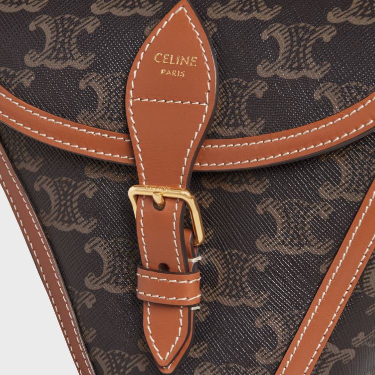 CELINE bruinen petanquespel van triomphe canvas en kalfsleer 4TLH81684