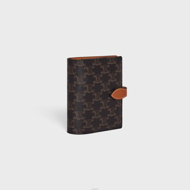 CELINE bruinen reisset van triomphe canvas en kalfsleer 4TLH81626