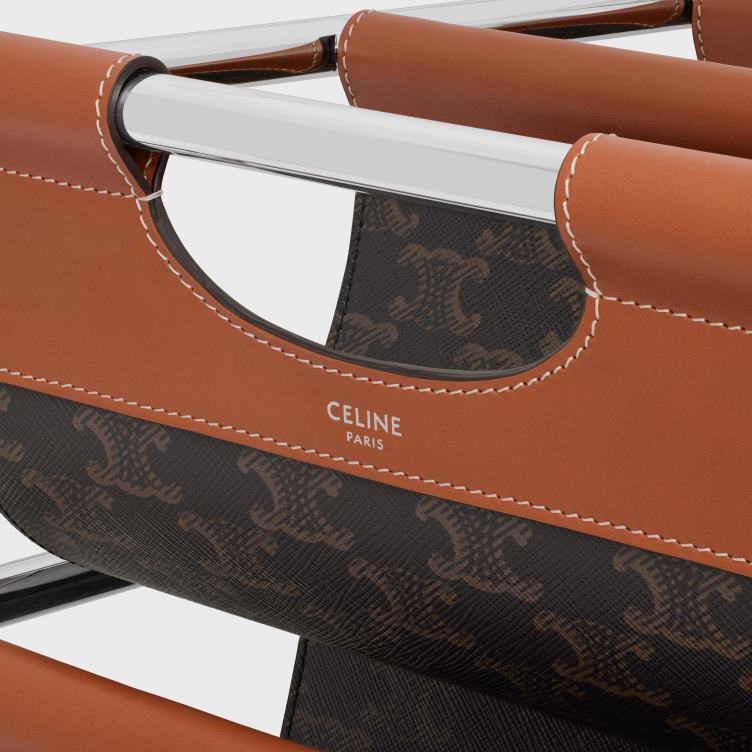 CELINE bruinen wijnrek in triomphe canvas en staal 4TLH81659