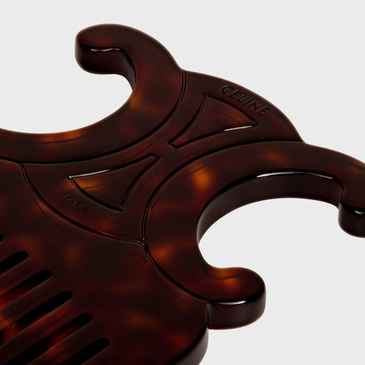 CELINE donker havana triomphe haarkam van acetaat 4TLH81602