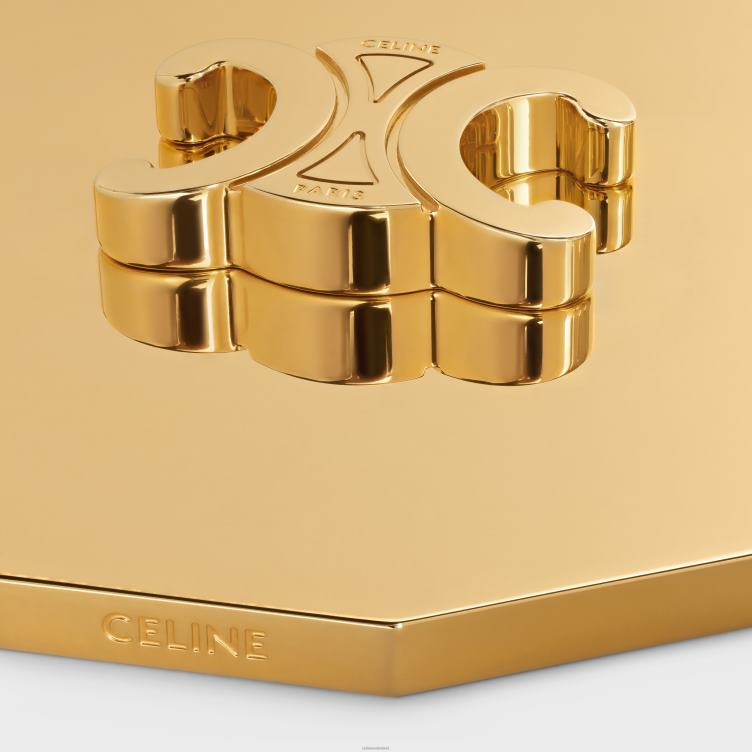 CELINE goud Kaars triomphe deksel in staal 4TLH81516