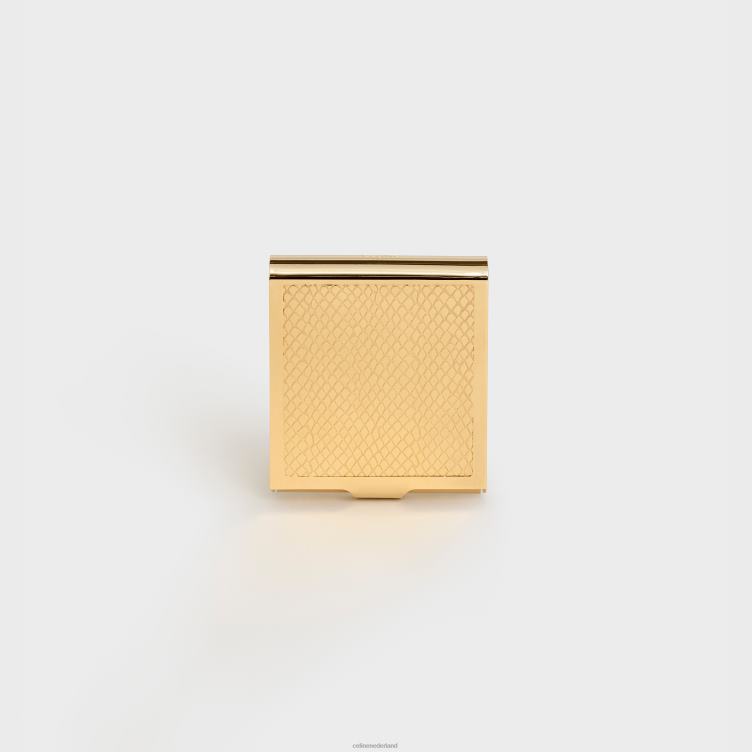 CELINE goud Python gegraveerd luciferdoosje in messing 4TLH81550