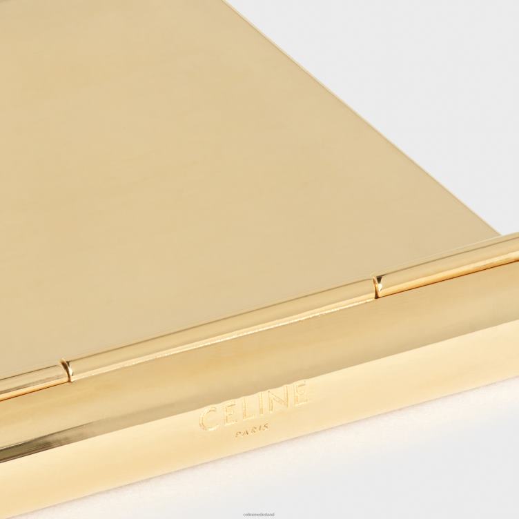 CELINE goud Python gegraveerd luciferdoosje in messing 4TLH81550