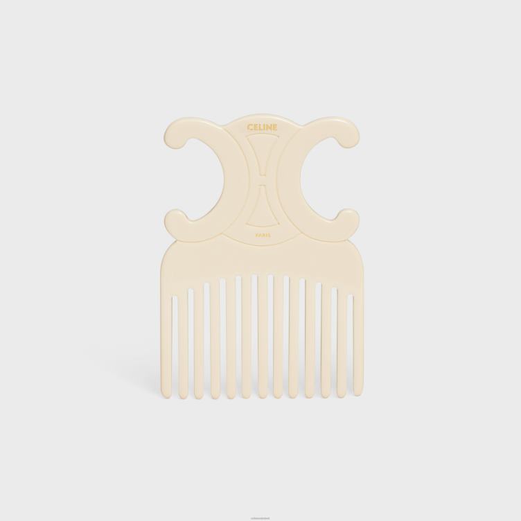 CELINE ivoor triomphe haarkam van acetaat 4TLH81604