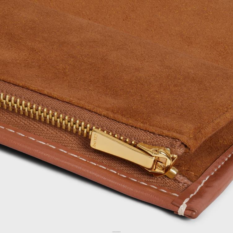 CELINE luipaard sieradenzakje van triomphe canvas met print en kalfsleer 4TLH81596