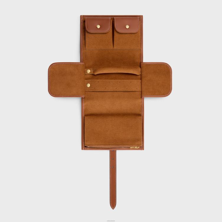 CELINE luipaard sieradenzakje van triomphe canvas met print en kalfsleer 4TLH81596