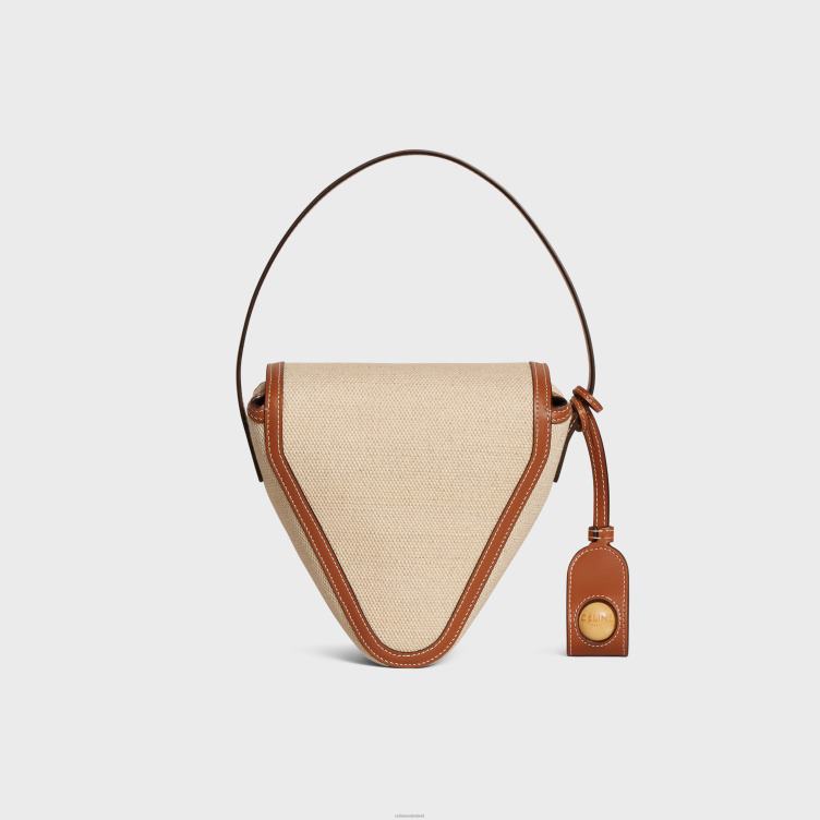 CELINE natuurlijk/bruin petanquespel van textiel en kalfsleer 4TLH81685