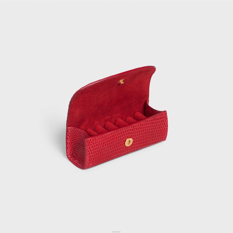 CELINE pop rood ringkast in hagedis 4TLH81597