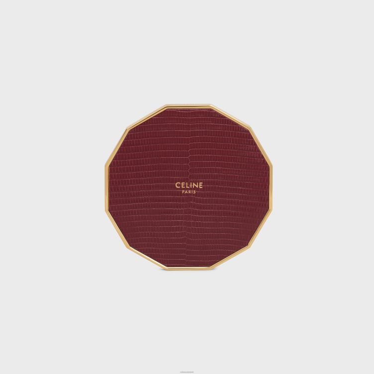 CELINE robijn Kaarsdeksel in staal en hagedis 4TLH81553