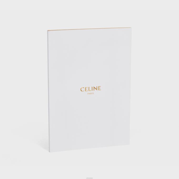 CELINE wit groot notitieboekje van papier 4TLH81642