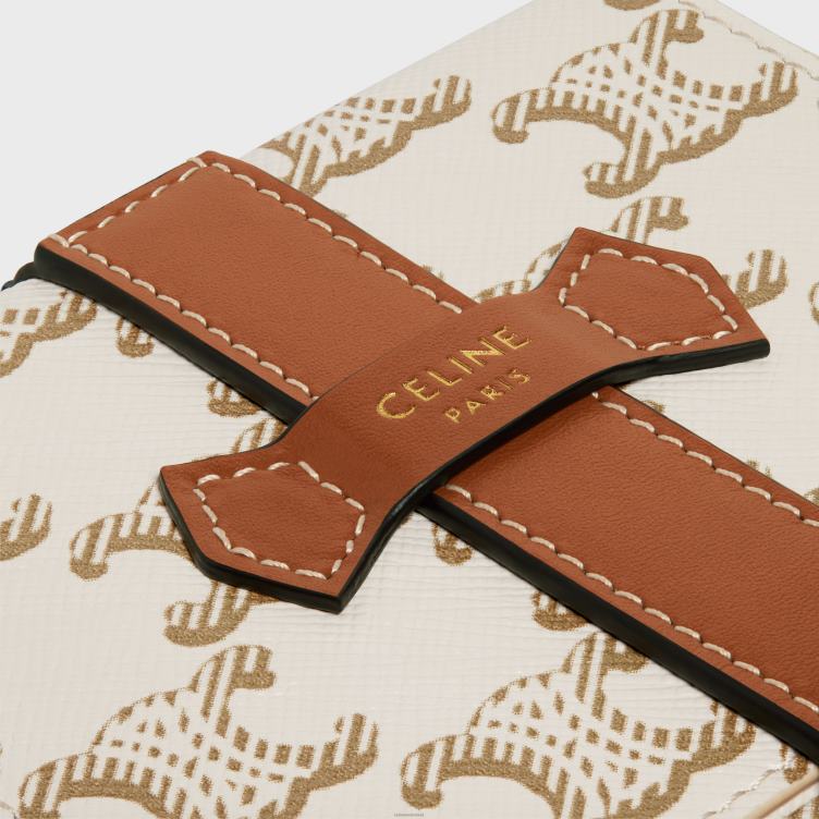 CELINE wit juwelendoosje van triomphe canvas en kalfsleer 4TLH81564