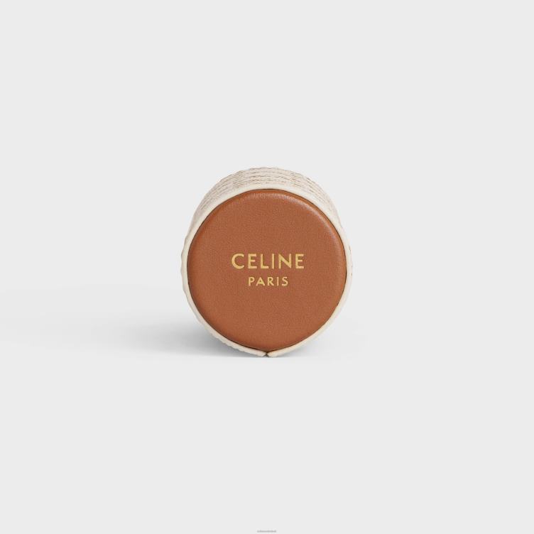 CELINE wit reisspuitkoker van triomphe canvas en kalfsleer 4TLH81455