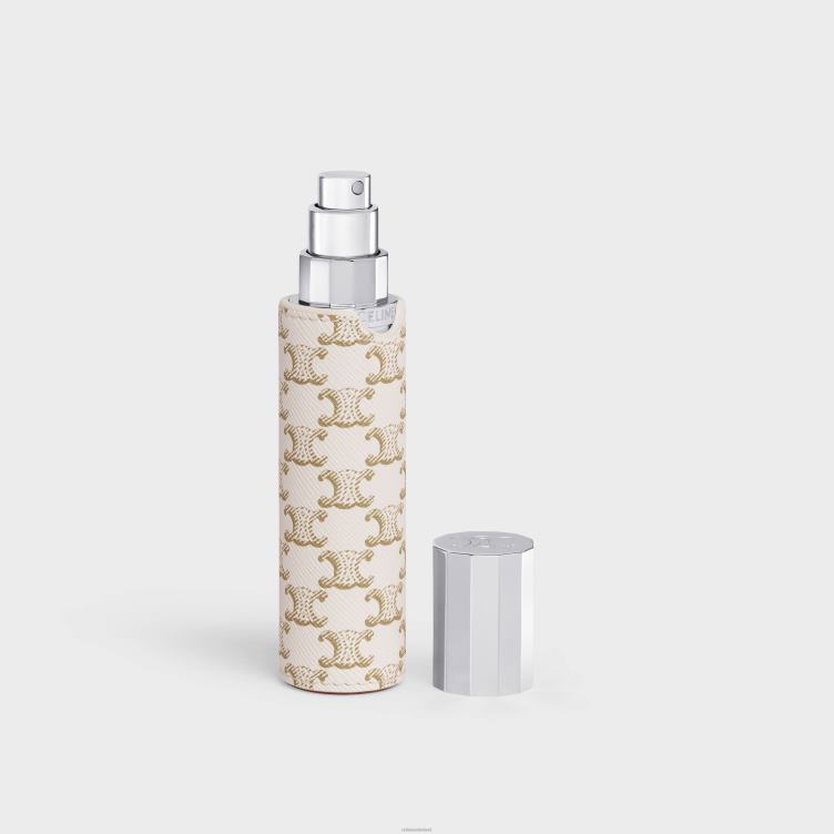 CELINE wit reisspuitkoker van triomphe canvas en kalfsleer 4TLH81455