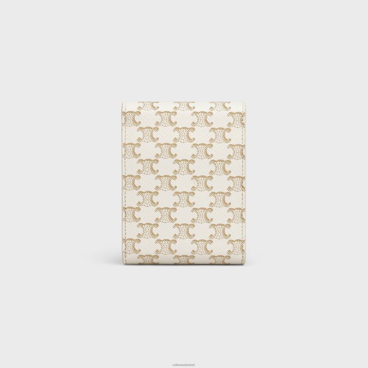 CELINE wit speelkaartendoosje van triomphe canvas en lamsleer 4TLH81671