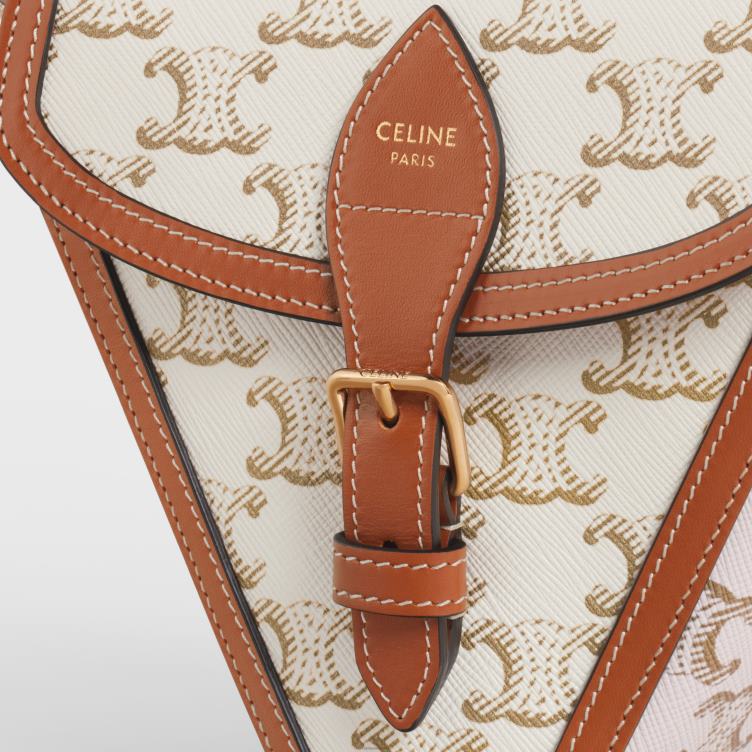 CELINE wit triomphe petanquespel van triomphe canvas en kalfsleer 4TLH81682