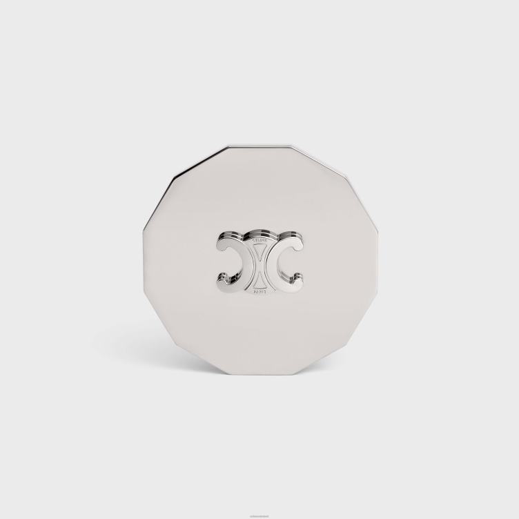 CELINE zilver Kaars triomphe deksel in staal 4TLH81509