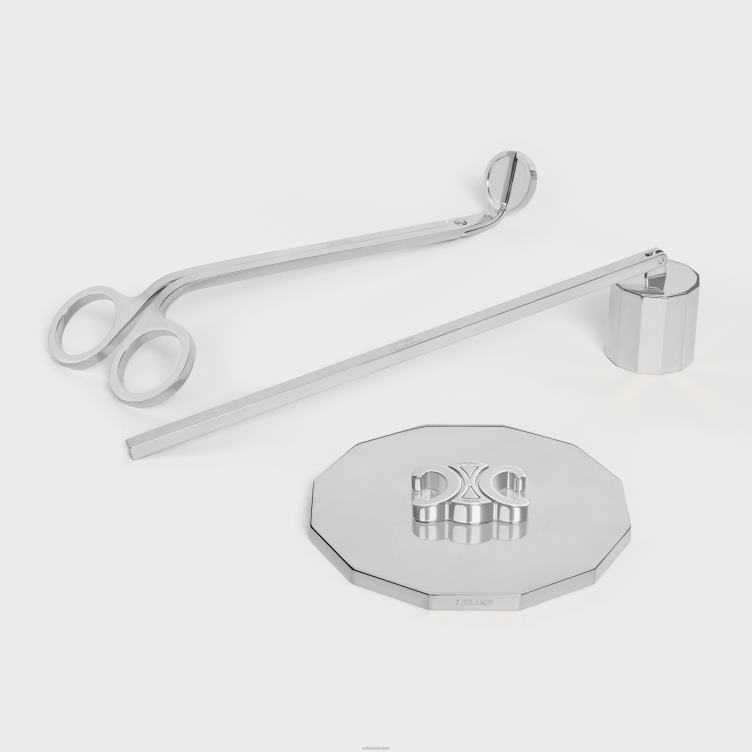 CELINE zilver kaarsaccessoires in staal 4TLH81507