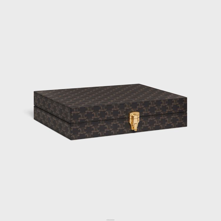 CELINE zwart/bruin backgammon op triomphe-canvas 4TLH81663