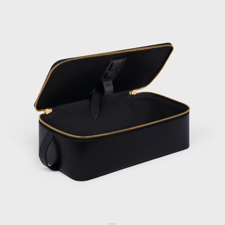 CELINE zwart grote toilettas van glanzend kalfsleer 4TLH81585