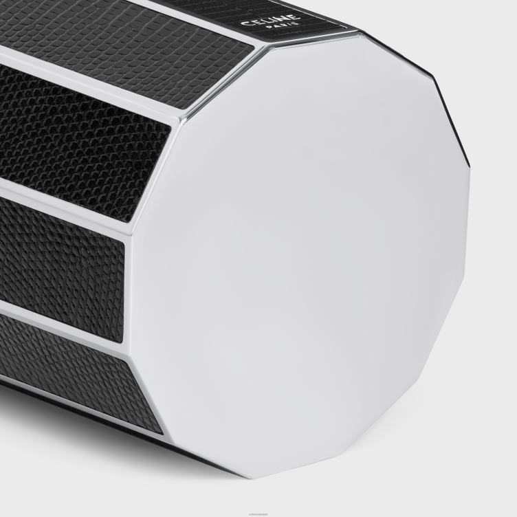 CELINE zwart kandelaar in staal en hagedis 4TLH81519