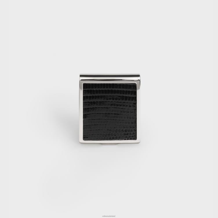 CELINE zwart luciferdoosje in sterling en hagedis 4TLH81544