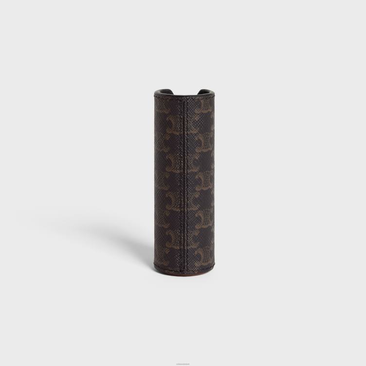 CELINE zwart reisspuitkoker van triomphe canvas en kalfsleer 4TLH81454