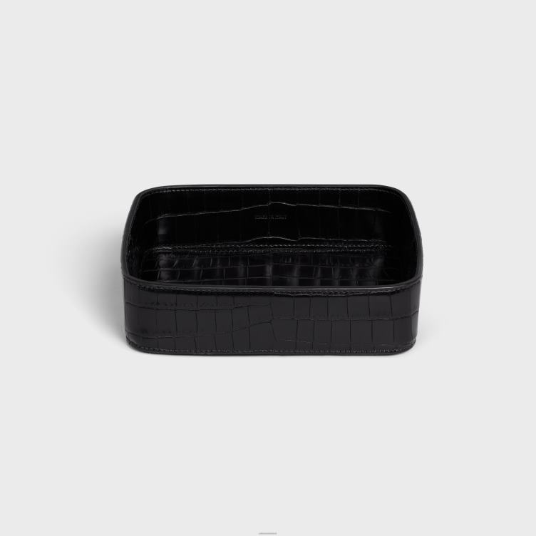 CELINE zwart snuisterijkom in krokodil 4TLH81531