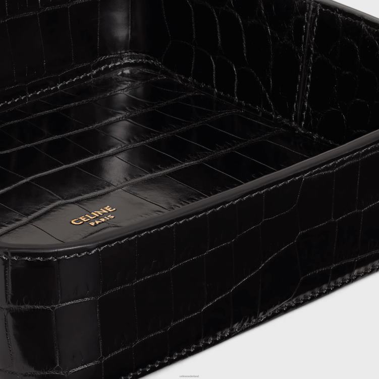 CELINE zwart snuisterijkom in krokodil 4TLH81531
