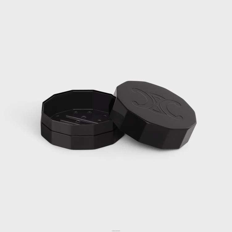 CELINE zwart zeepkistje van aluminium 4TLH81483