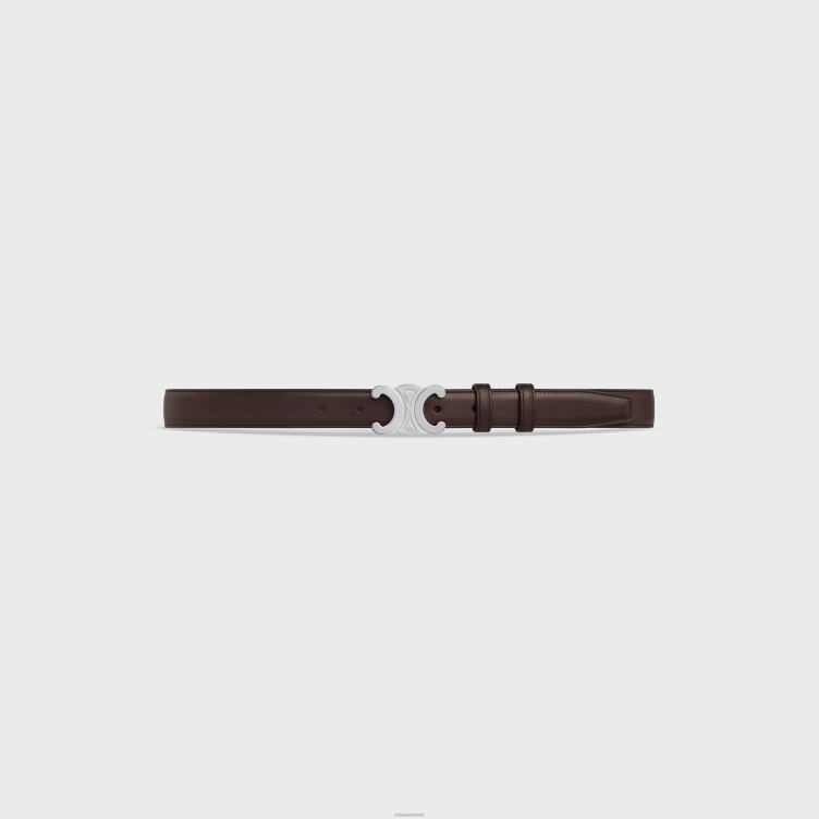 CELINE bruin medium triomphe riem van natuurlijk kalfsleer 4TLH82201