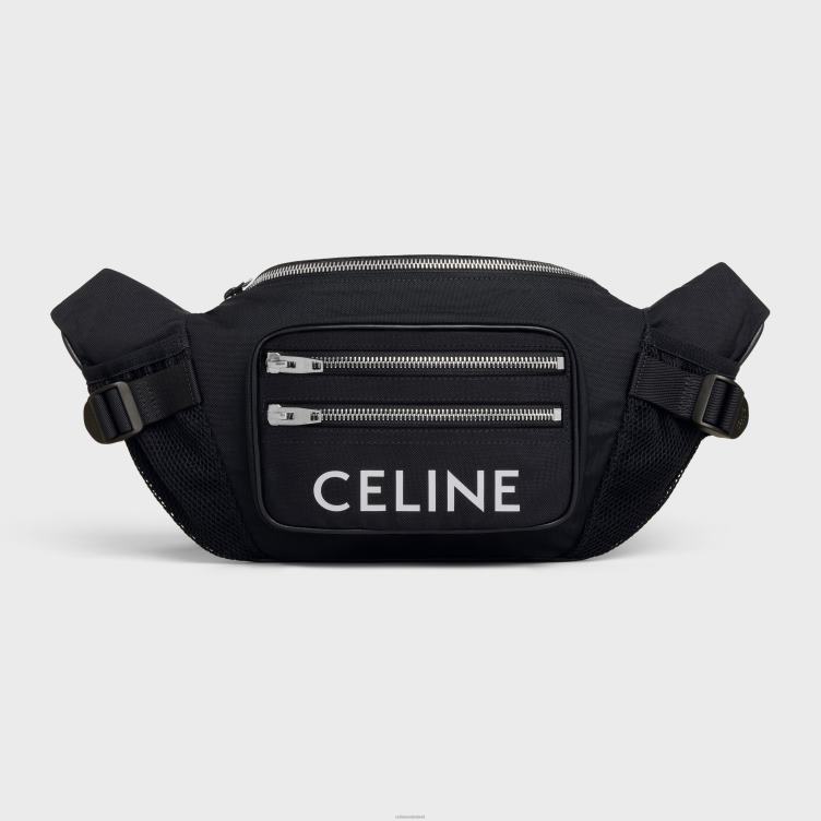 CELINE zwart Heuptasje trekking van nylon met print 4TLH82107